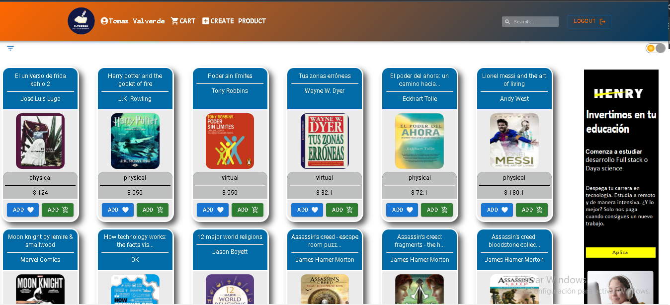 Flybooks - Ecommerce