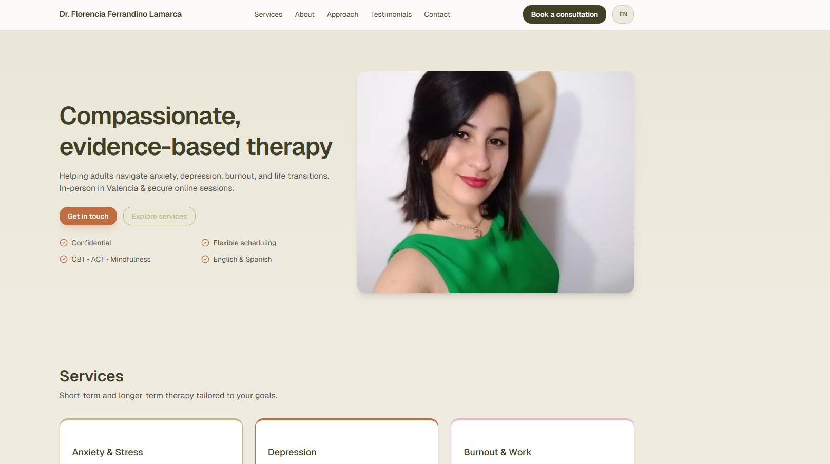 Psychologist Portfolio Website